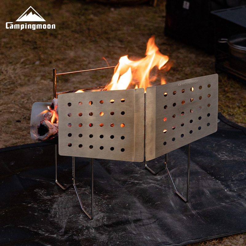 Camping Cooking Open Fire - CAMPINGMOON SOLO-D Solo A4 Fire Windproof
