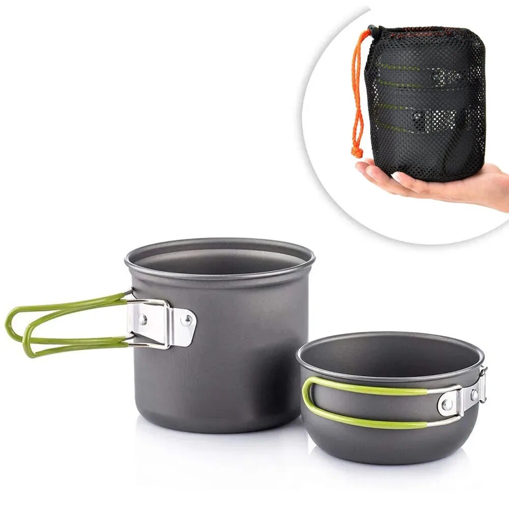 Camping Cooking Accessories - Camping Cookware Mess Kit Ultralight Camping