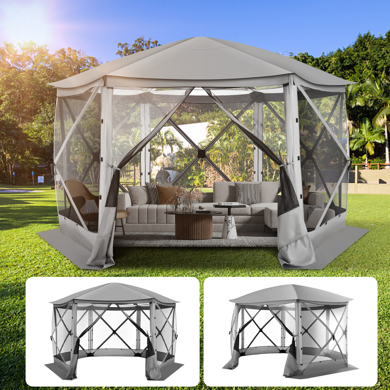 Camping Cooking Gazebo - Pop up Gazebo Screen Tent Screen