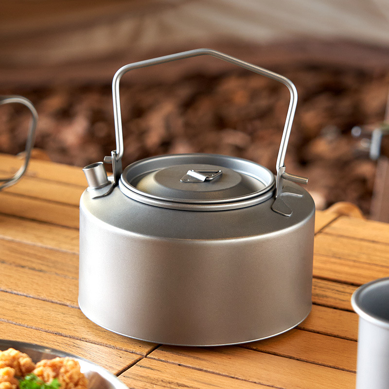 Camping Cooking Accessories - Camping Water Cooking Kettle Titanium Kettle