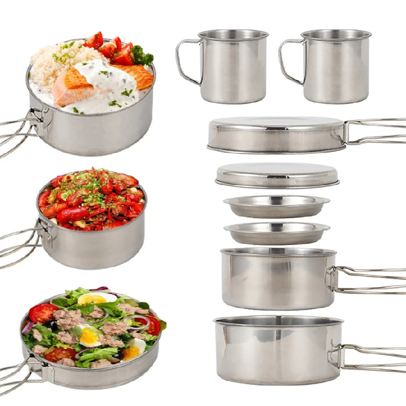 8pcs/Set Camping Cookware Mess - огляд і ціна Camping Cooking Roll