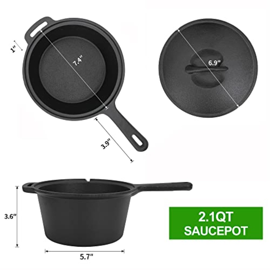 8 Piece Pre-Seasoned Dutch Ove - огляд і ціна Camp Dutch Oven Cast