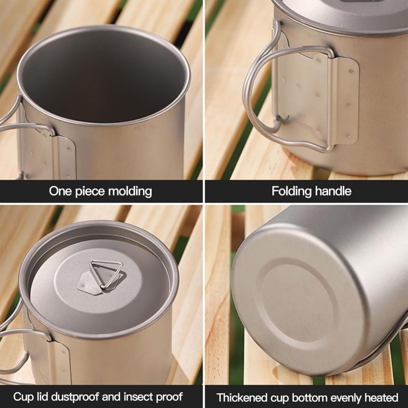 Titanium Camping Mug with Fold - огляд і ціна Camping Cooking Handle