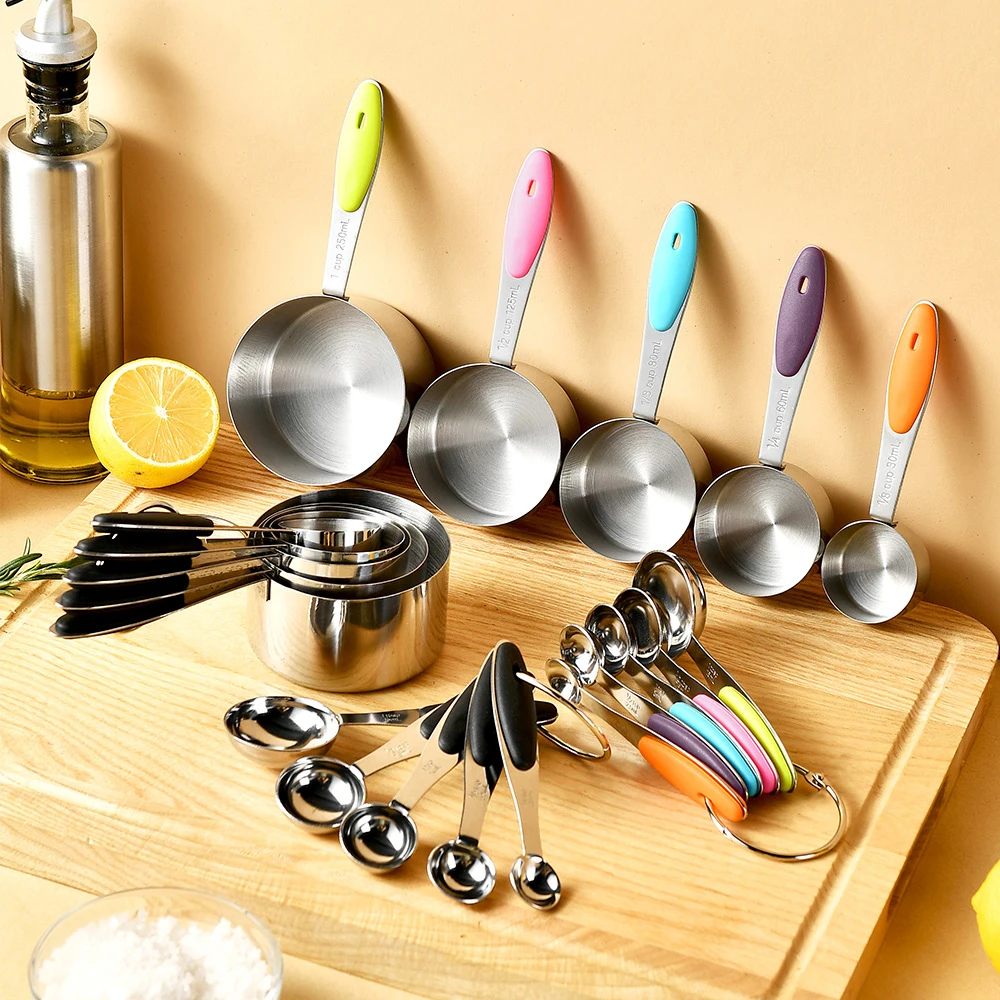 5/10Pcs Stainless Steel Measur - огляд і ціна Camping Cooking Pan Set