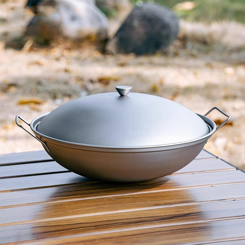 Titanium Wok Pan with Lid Doub - огляд і ціна Camping Cooking Roll
