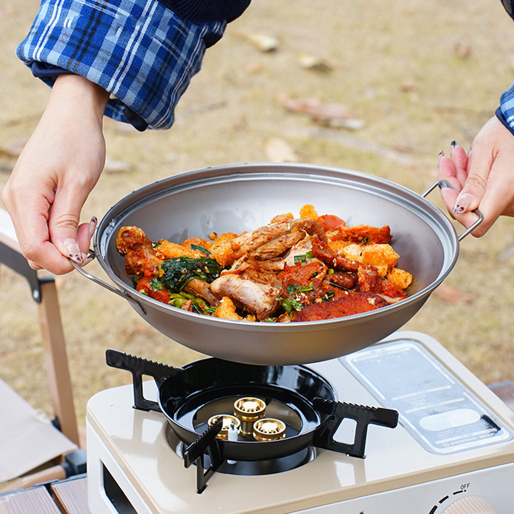 Titanium Wok Pan with Lid Doub - огляд і ціна Camping Cooking Roll