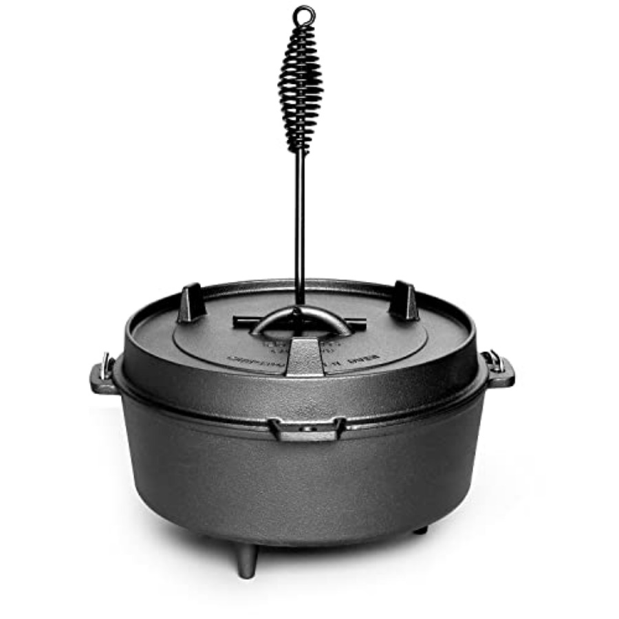 Pre-Seasoned Cast Iron Dutch O - огляд і ціна Camp Dutch Oven Cast
