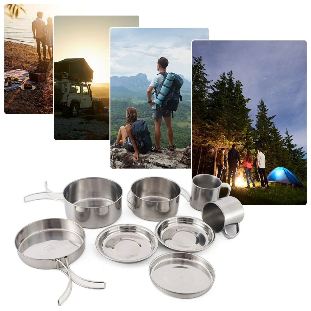 8pcs/Set Camping Cookware Mess - огляд і ціна Camping Cooking Roll