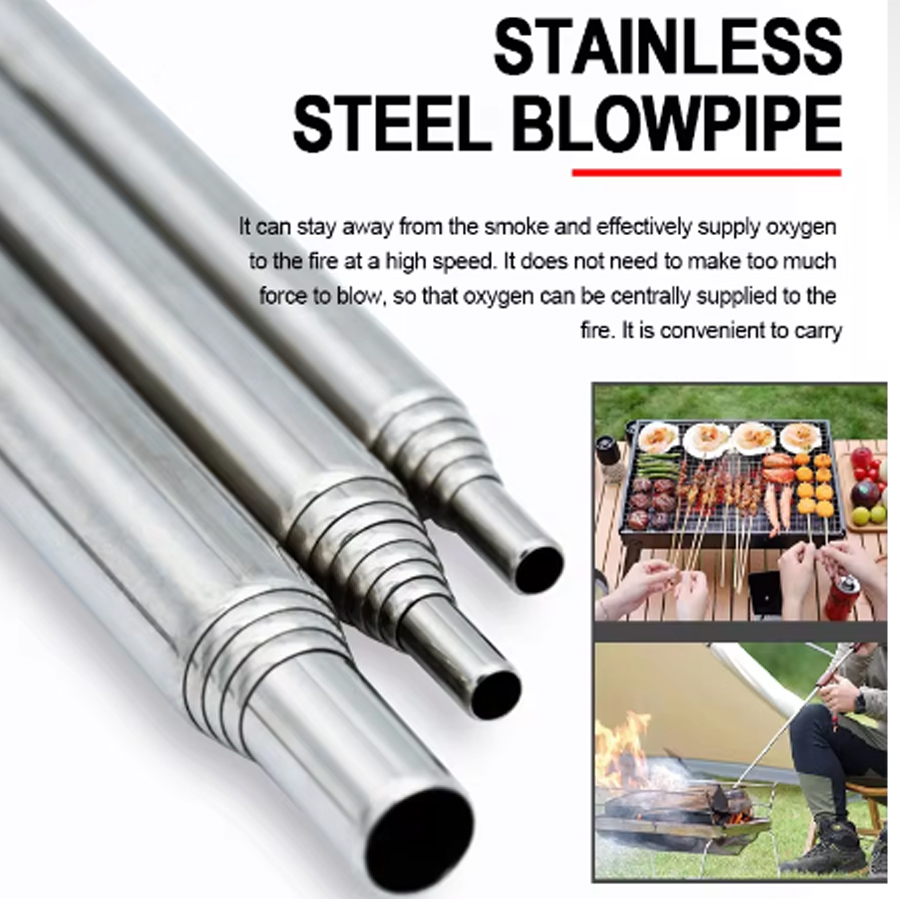 Stainless Steel Blowpipe Pocke - огляд і ціна Campfire Cooking