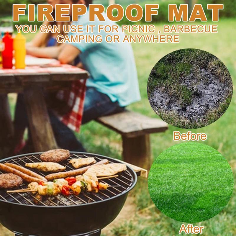Under Grill Mat Fireplace Fire - огляд і ціна Camping Cooking Mat