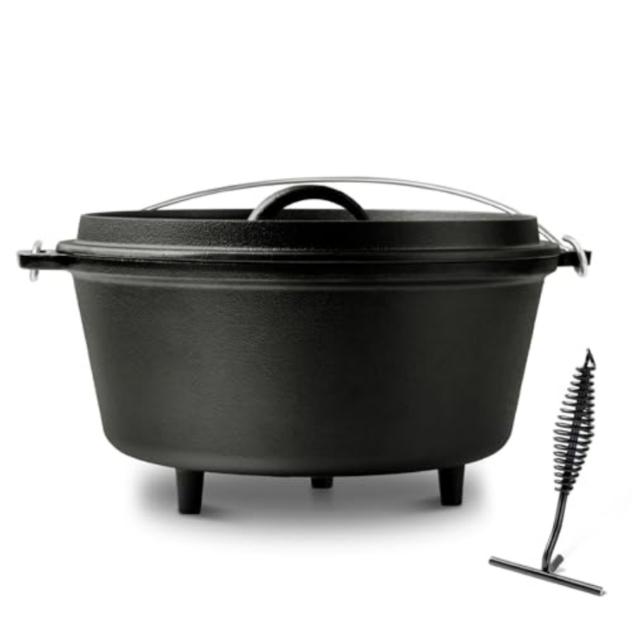 Pre-Seasoned Cast Iron Camp Du - огляд і ціна Camp Dutch Oven Cast