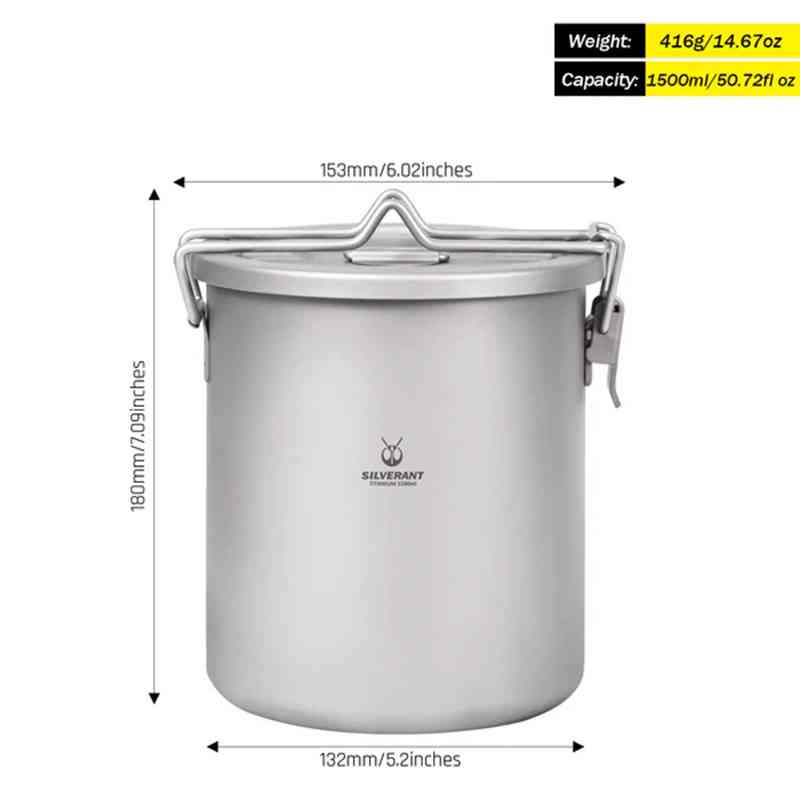 Silverant Camping Titanium Pot - огляд і ціна Camping Cooking Open Fire