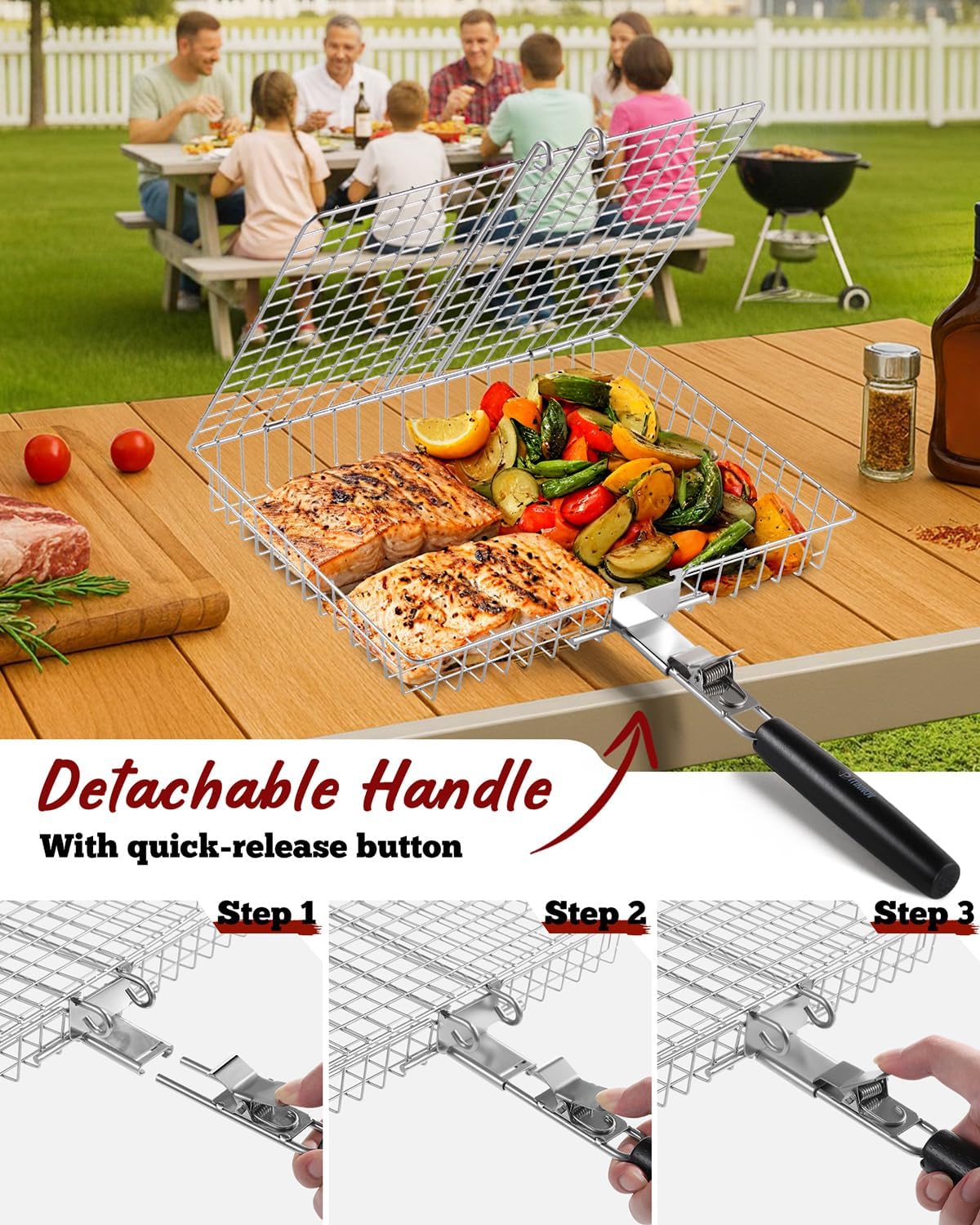 Grill Baskets For Outdoor Gril - огляд і ціна Camping Cooking Handle
