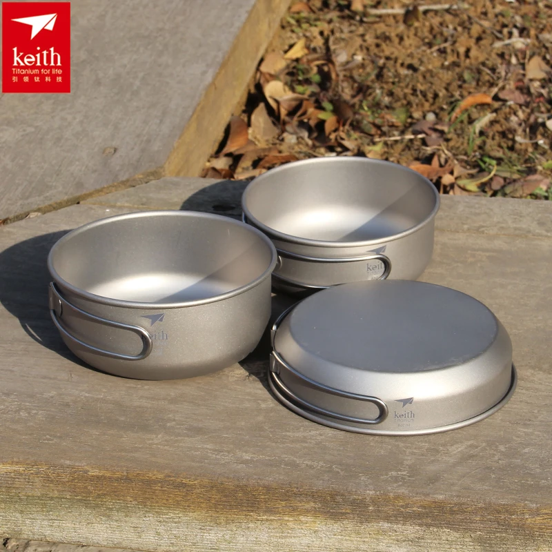 Keith 3PCS Titanium Cookware P - огляд і ціна Camping Cooking Handle