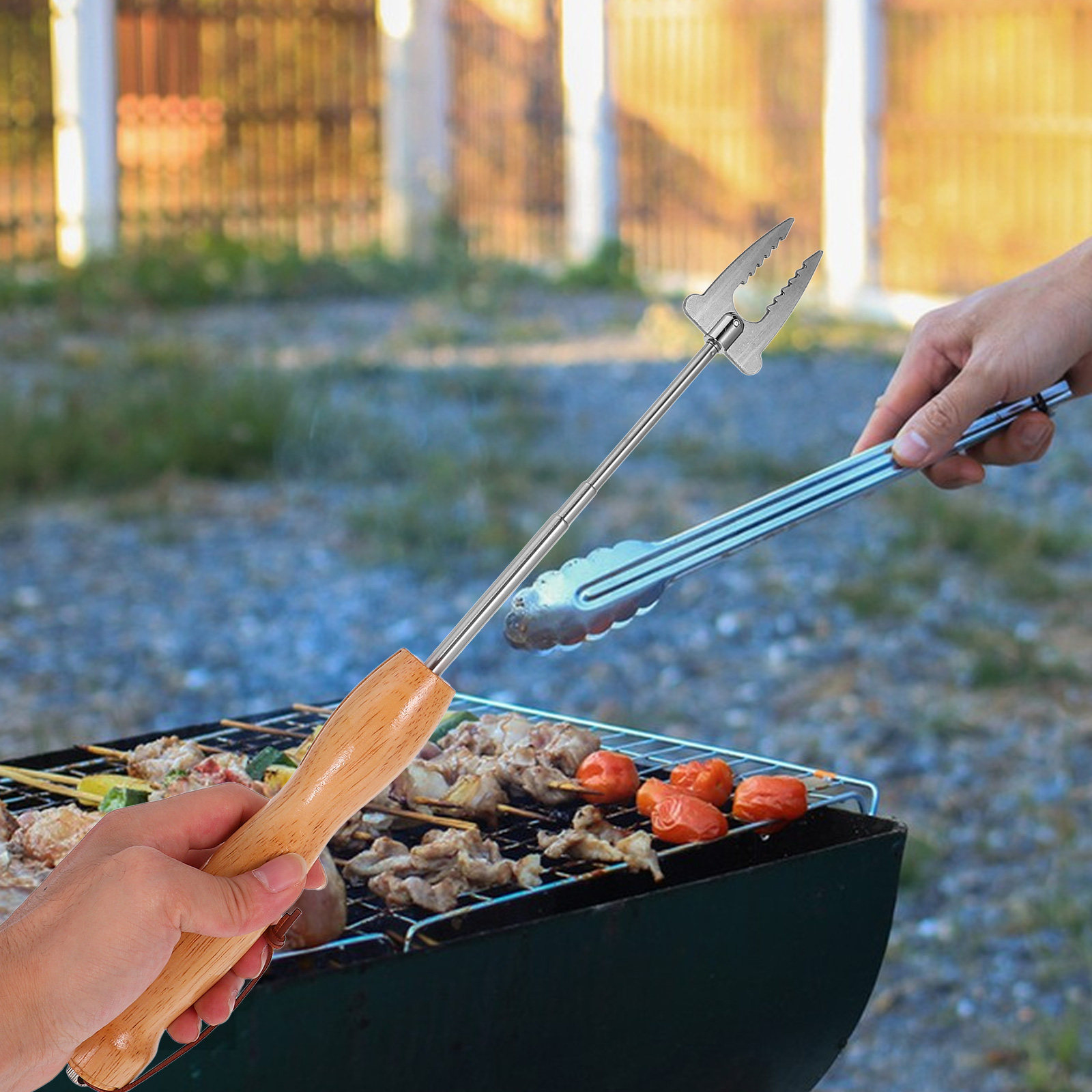 Stainless Steel Extendable Bbq - огляд і ціна Camping Cooking Fire