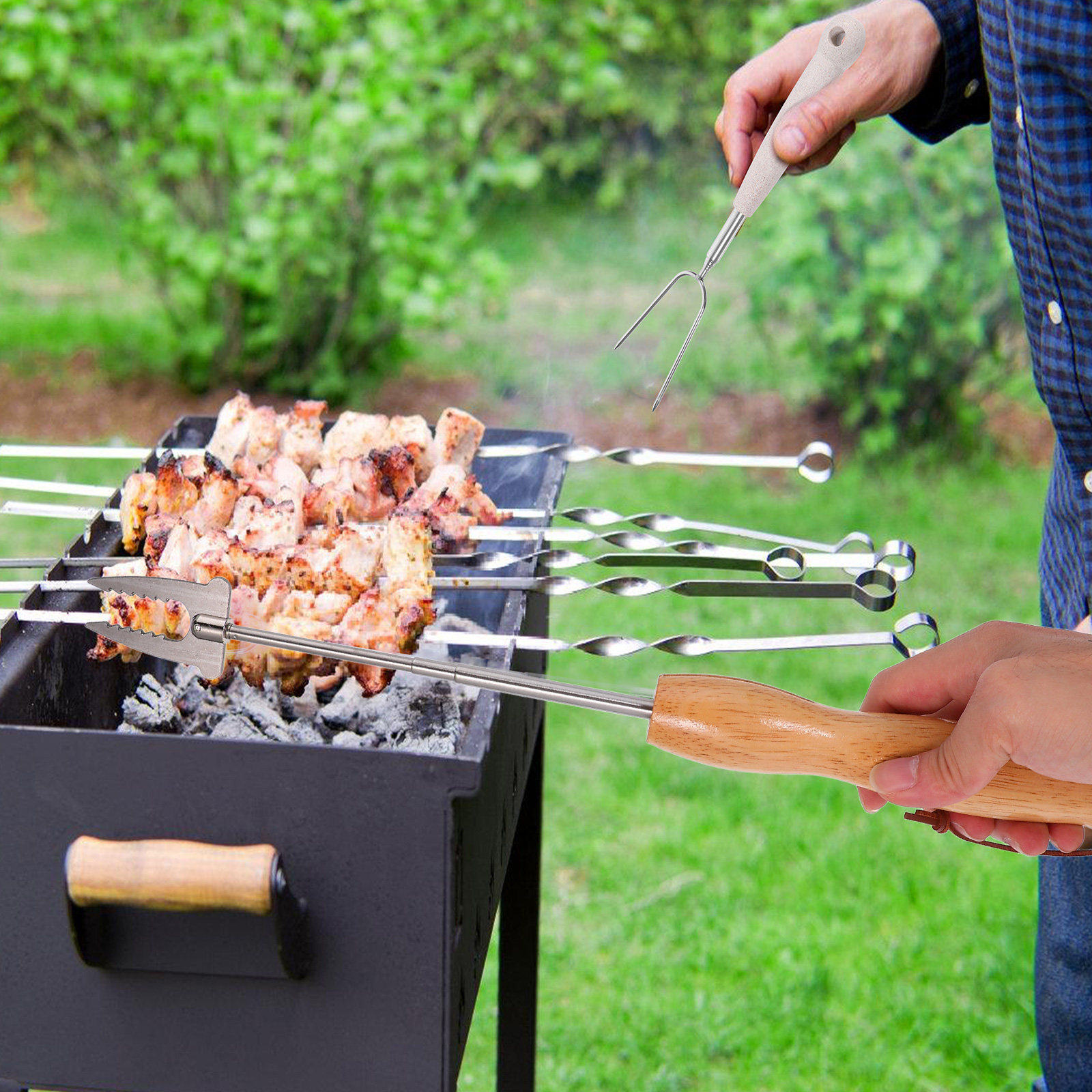 Stainless Steel Extendable Bbq - огляд і ціна Camping Cooking Fire