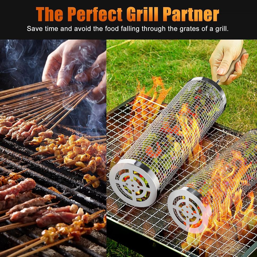 Set of 2 Stainless Steel BBQ G - огляд і ціна Camping Cooking Bbq