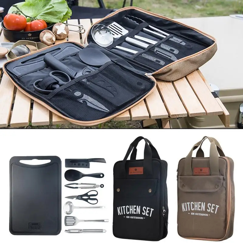 8pcs Camping Kitchen Cookware  - огляд і ціна Camping Cooking Roll