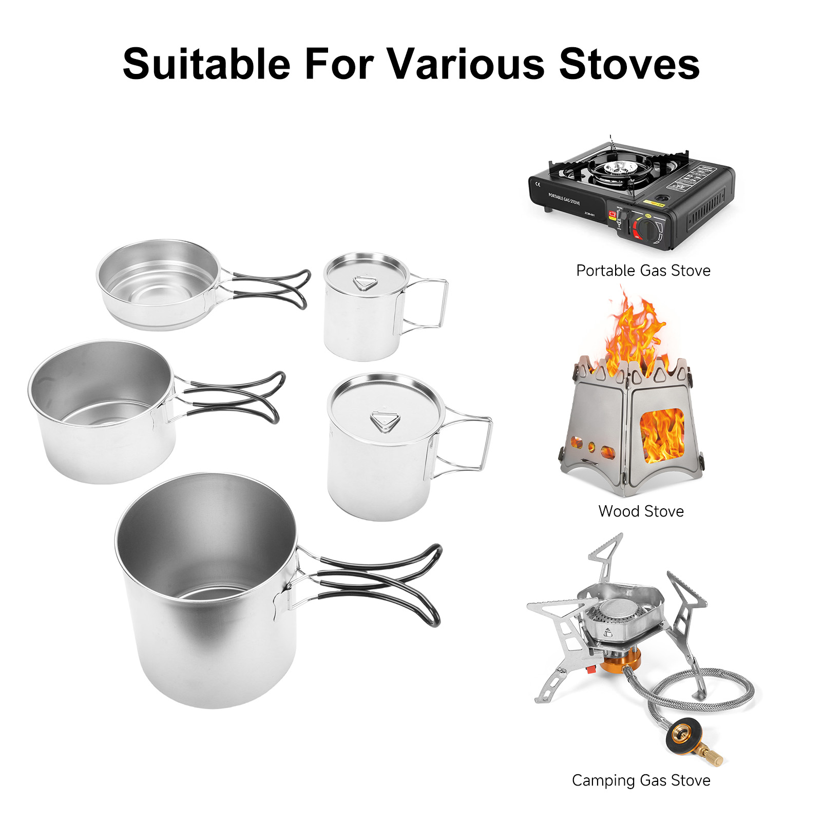 Stainless Steel Camping Cookin - огляд і ціна Camping Cooking And Drinking
