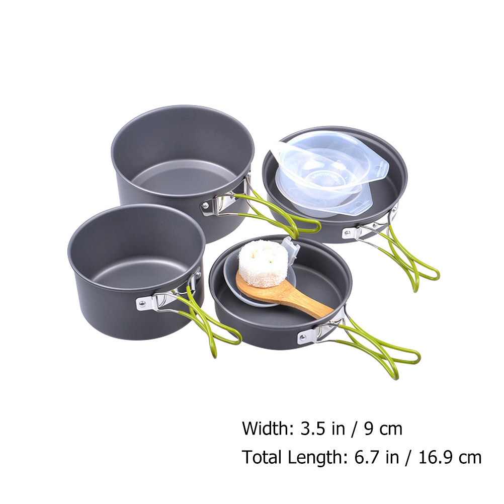 1Set Portable Camping Cookware - огляд і ціна Camping Cooking Pan Set