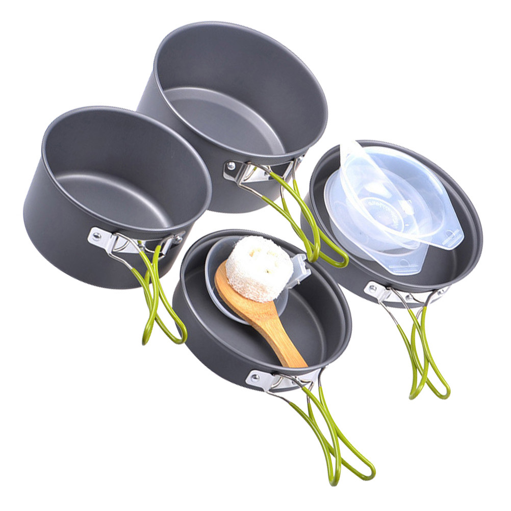 1Set Portable Camping Cookware - огляд і ціна Camping Cooking Pan Set