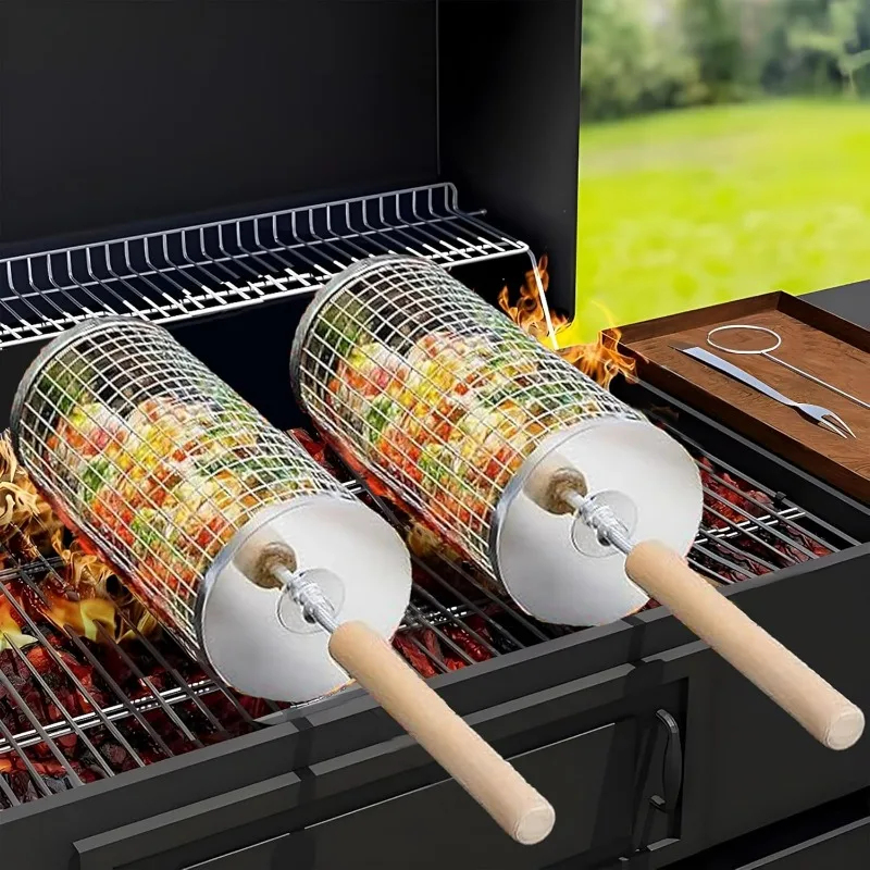Round Rolling BBQ Grill Net 30 - огляд і ціна Camping Cooking Roll