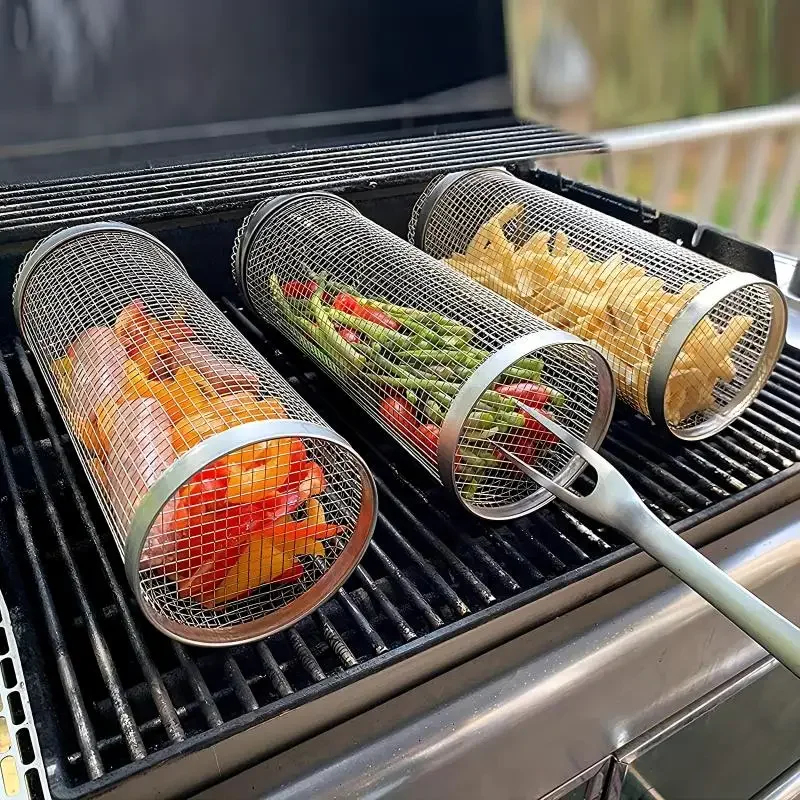 Round Rolling BBQ Grill Net 30 - огляд і ціна Camping Cooking Roll