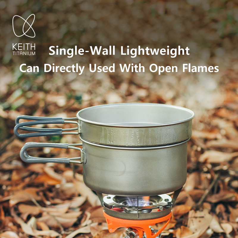 KEITH Pure Titanium 2-Piece Co - огляд і ціна Camping Cooking Pan Set