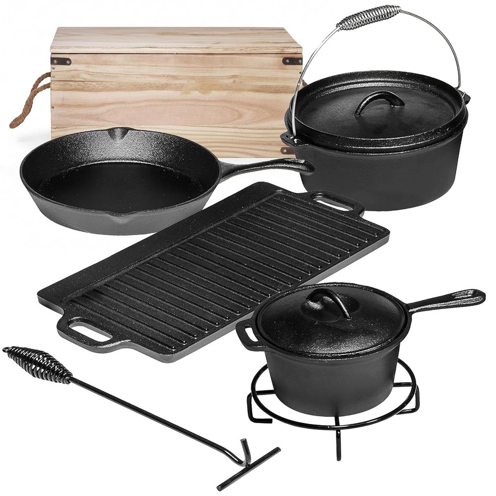 Pre-Seasoned Cast Iron Camping - огляд і ціна Camp Dutch Oven Cast
