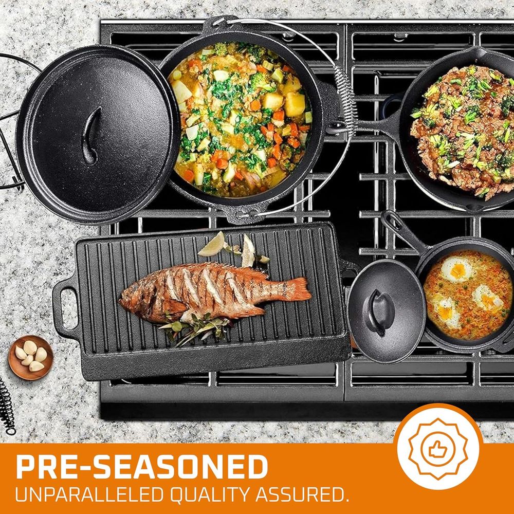 Pre-Seasoned Cast Iron Camping - огляд і ціна Camp Dutch Oven Cast