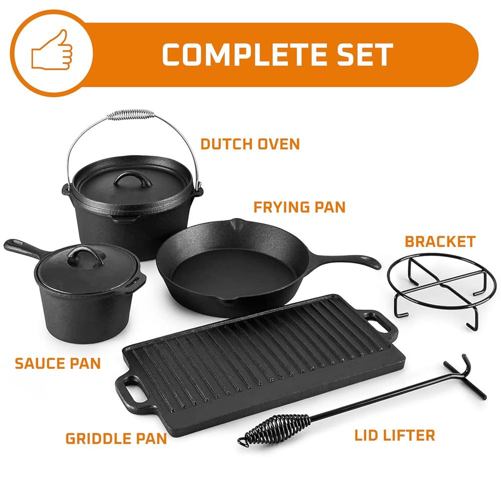 Pre-Seasoned Cast Iron Camping - огляд і ціна Camp Dutch Oven Cast