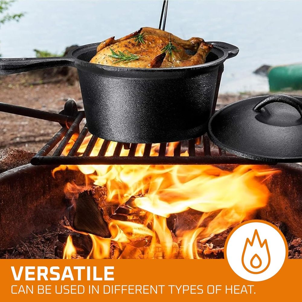 Pre-Seasoned Cast Iron Camping - огляд і ціна Camp Dutch Oven Cast