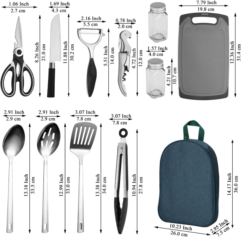 Camping Cooking Utensil Set 10 - огляд і ціна Camping Cooking Bbq