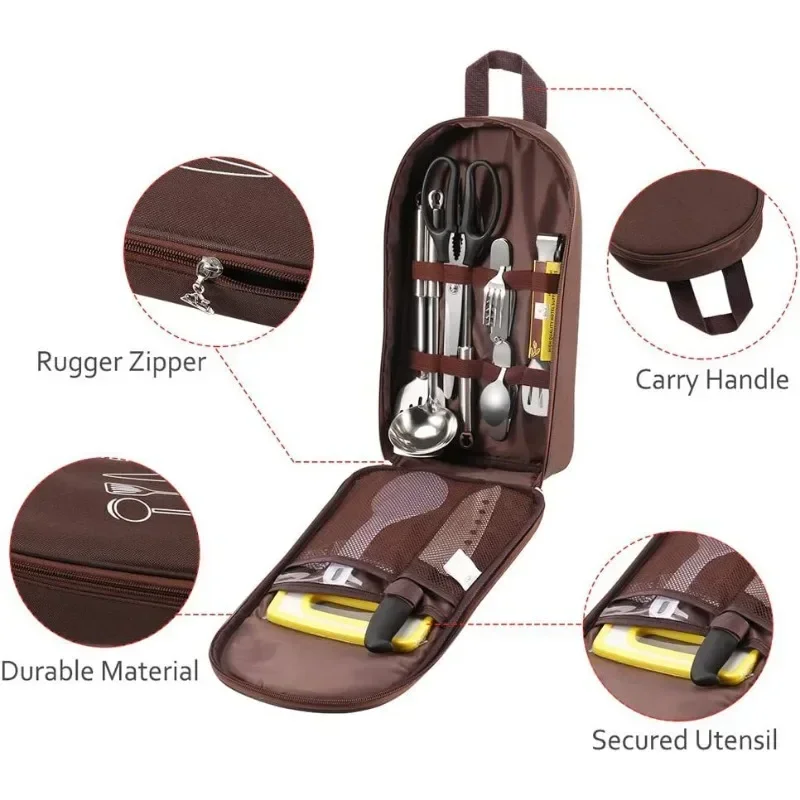 Storage Bag Photo Booth Props  - огляд і ціна Camping Cooking Cutlery Set