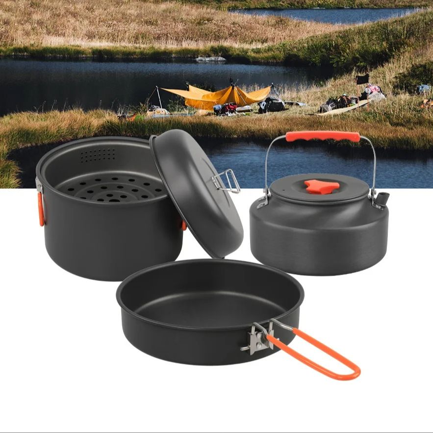 Outdoor Cookware Set Camping C - огляд і ціна Camping Cooking Pan Set