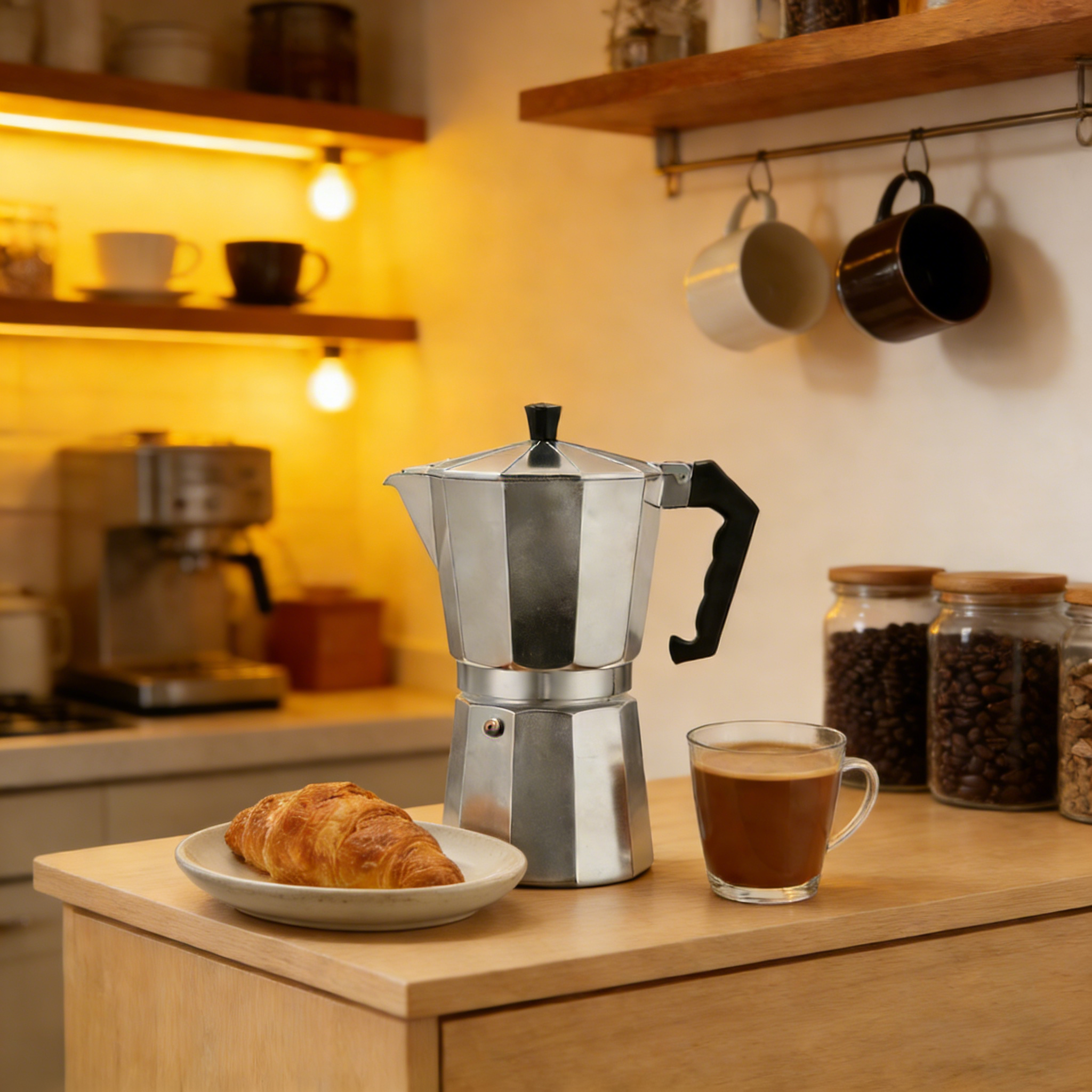 Moka Pot Aluminum Octagonal It - огляд і ціна Camping Cooking Accessories