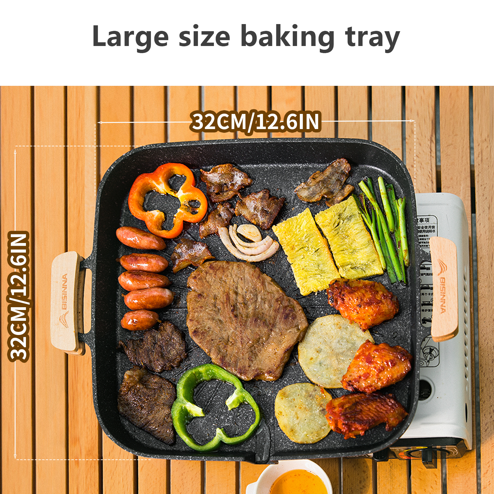 BISINNA Square BBQ Grill Pan N - огляд і ціна Camping Cooking Equipment