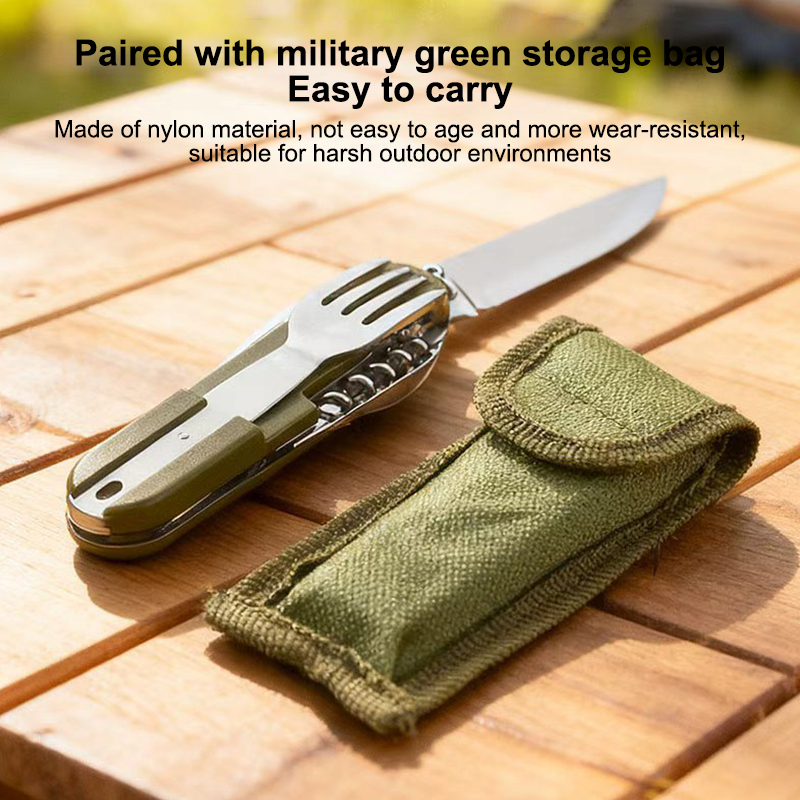 New Stainless Steel 7 In 1 Cam - огляд і ціна Camping Cooking Cutlery Set
