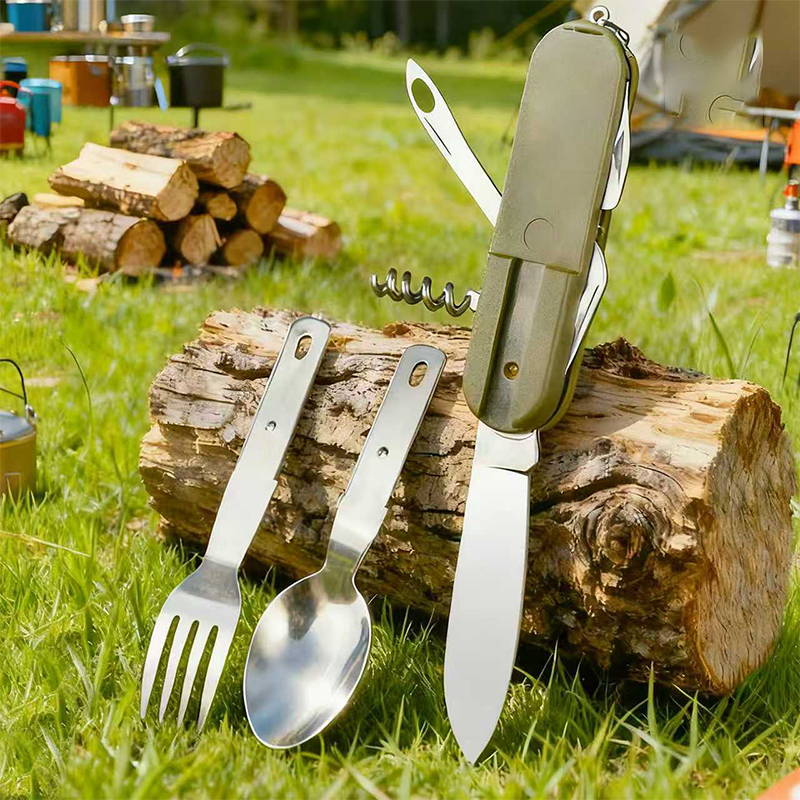 New Stainless Steel 7 In 1 Cam - огляд і ціна Camping Cooking Cutlery Set