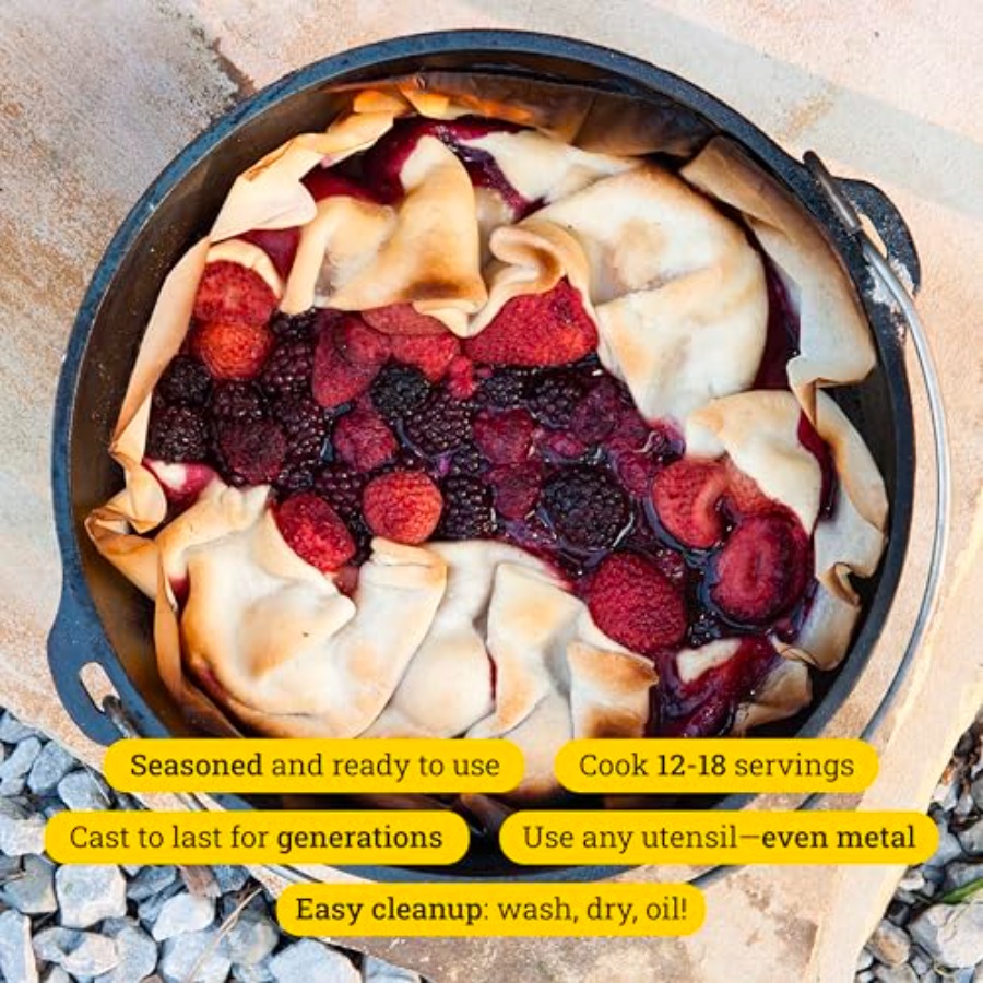 6Quart PreSeasoned Cast Iron C - огляд і ціна Camp Dutch Oven Cast