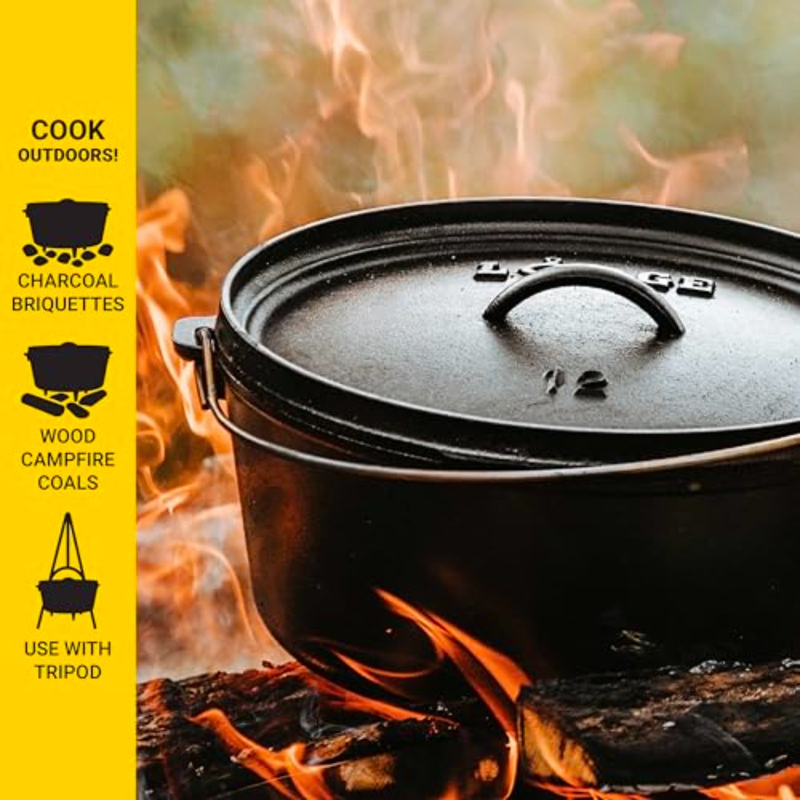 6Quart PreSeasoned Cast Iron C - огляд і ціна Camp Dutch Oven Cast