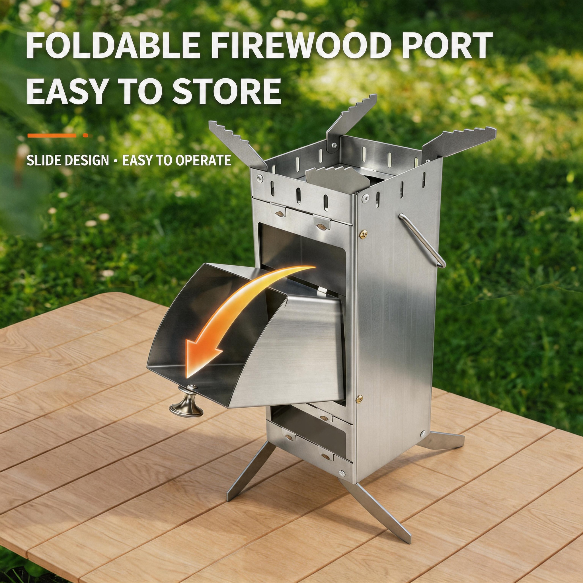 Portable Foldable Rocket Stove - огляд і ціна Camping Cooking Equipment