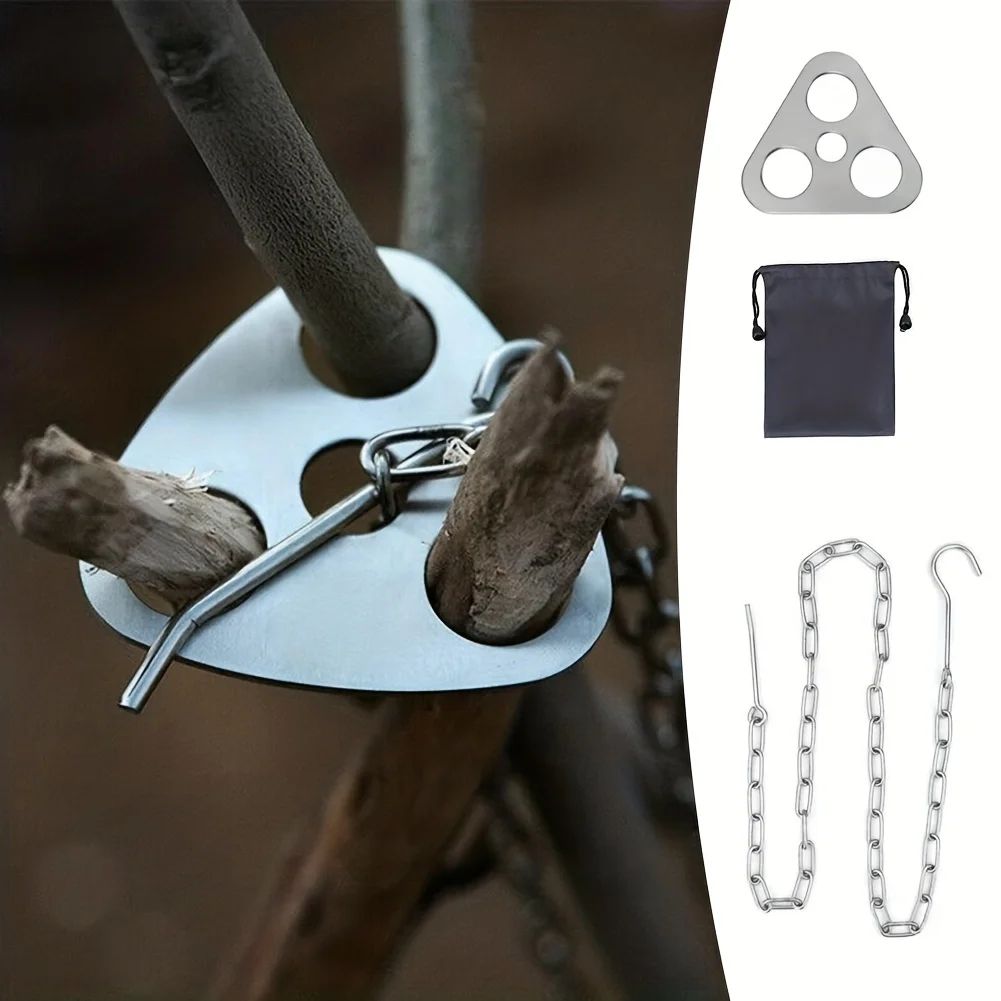 Outdoor BBQ Tripod Portable De - огляд і ціна Camping Cooking Pan Set
