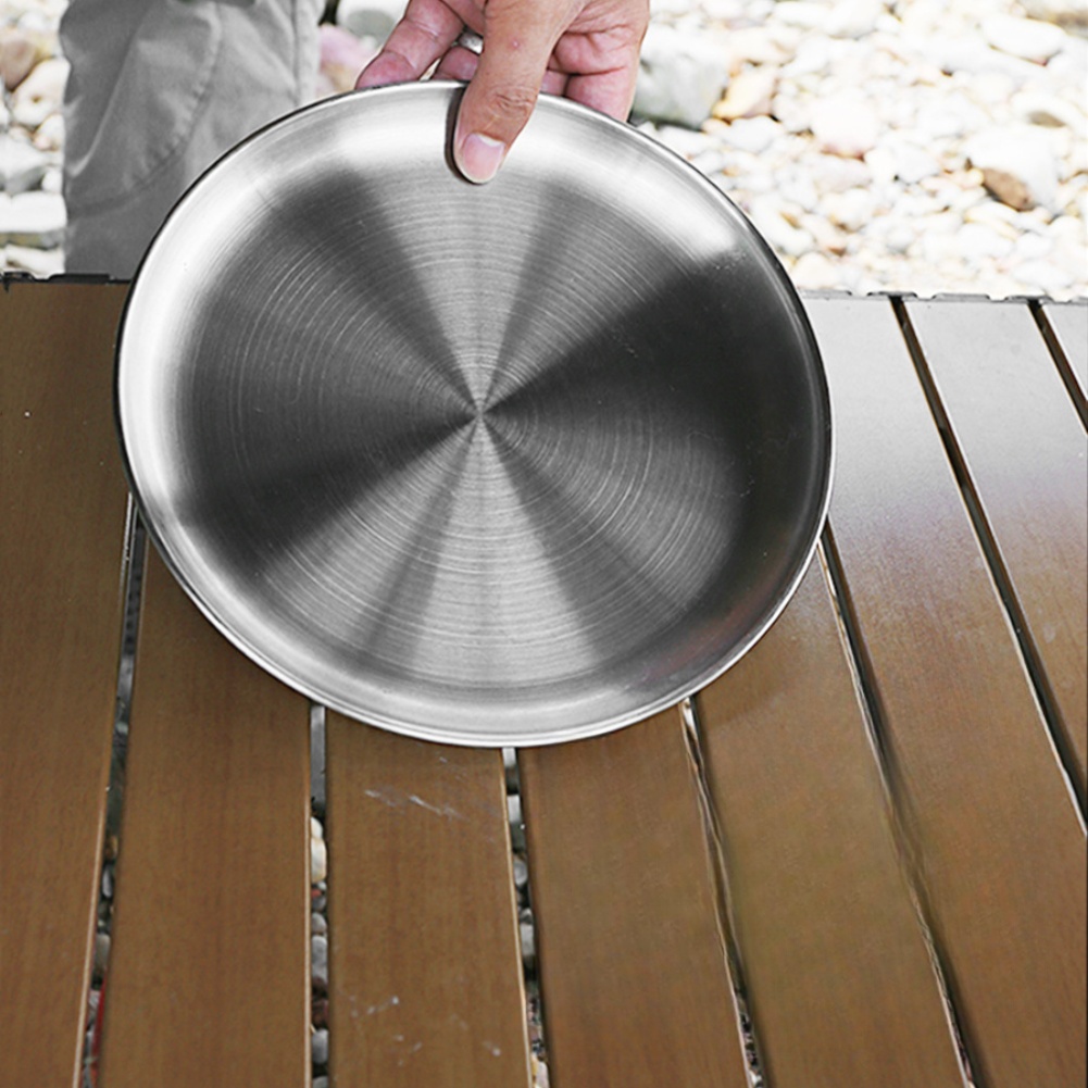 1 PCS  Stainless Steel  Plates - огляд і ціна Camping Cooking Cutlery Set
