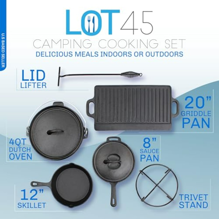 Pre-Seasoned Dutch Oven Campin - огляд і ціна Camp Dutch Oven Cast