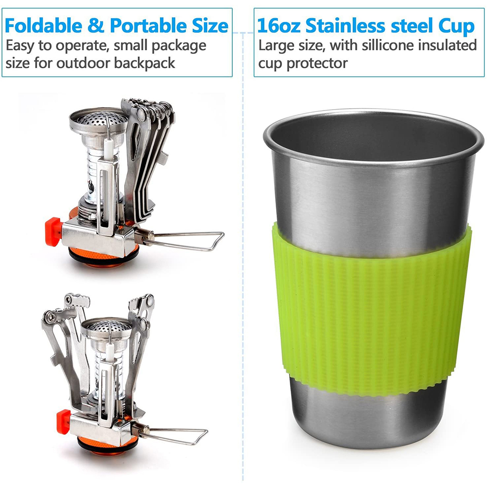 Camping Cookware Kit with Stov - огляд і ціна Camping Cooking Roll