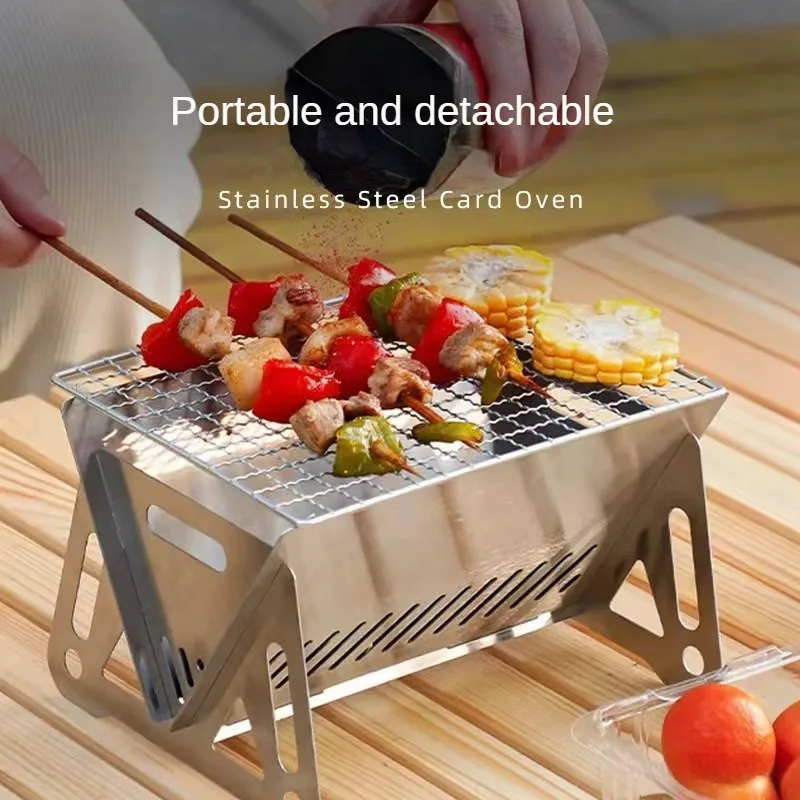 Portable Folding Barbecue Gril - огляд і ціна Camping Cooking Open Fire