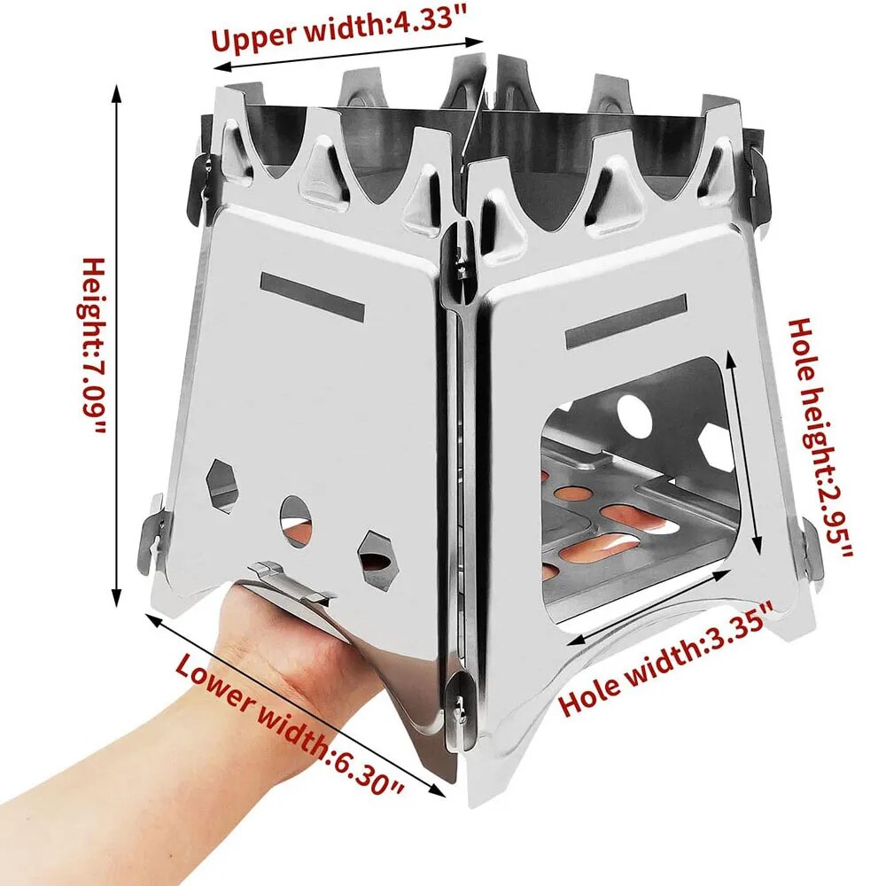 Portable Camping Wood Stove wi - огляд і ціна Camping Cooking Open Fire