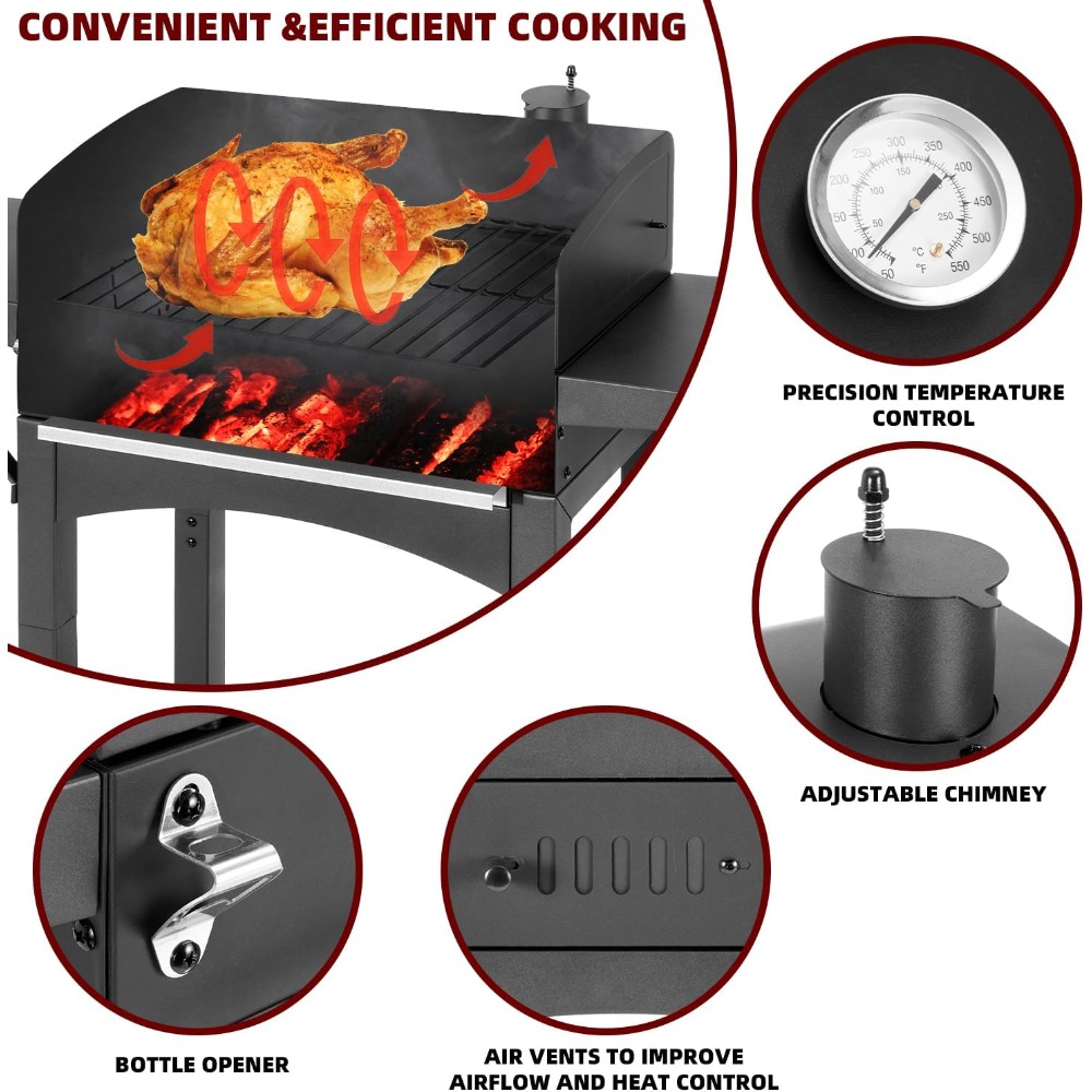 US Shipping Charcoal Grill wit - огляд і ціна Camping Cooking Table